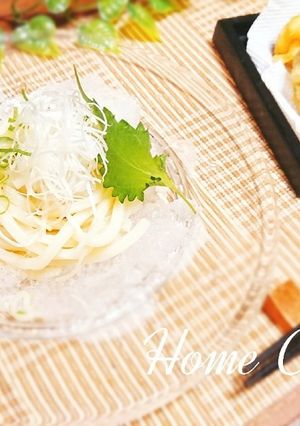 簡単ひんやり！かき氷のぶっかけうどん-レシピのメイン写真