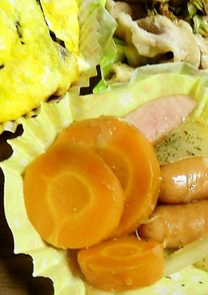 人参をとうがらし醤油液につけ、蒸し焼きに-レシピのメイン写真