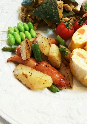 お弁当用 粗挽きウィンナーのじゃが芋炒め-レシピのメイン写真