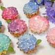 キラキラかわいい*紫陽花カップケーキ