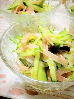 やみつききゅうりハムしらたきで中華サラダ-レシピのメイン写真