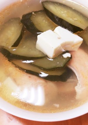 鮭とキュウリのスープ-レシピのメイン写真