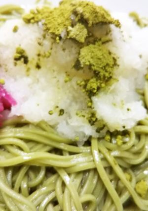 抹茶昆布茶でぶっかけ茶そば-レシピのメイン写真