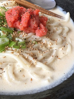 お手軽!明太クリームうどん-レシピのメイン写真