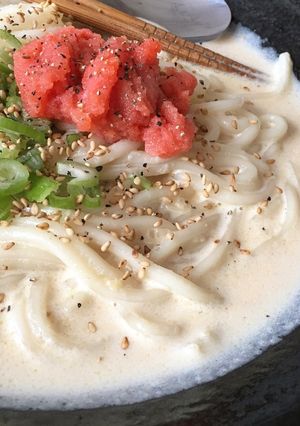 お手軽！明太クリームうどん-レシピのメイン写真