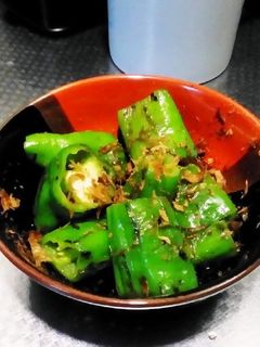 万願寺唐辛子 焼きおかか和え-レシピのメイン写真