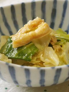 キャベツと油揚げのからし和え♪-レシピのメイン写真