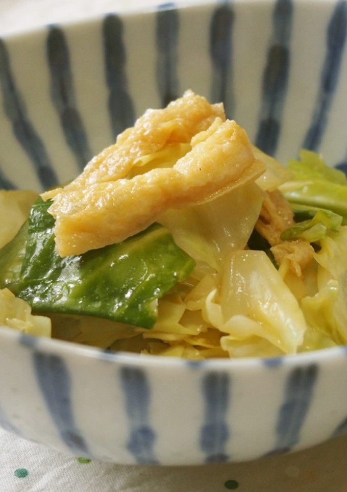 キャベツと油揚げのからし和え♪-レシピのメイン写真