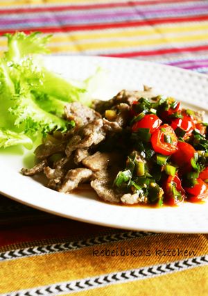 ラム肉の檸檬塩麹焼き＊トマト韮醤ソース-レシピのメイン写真
