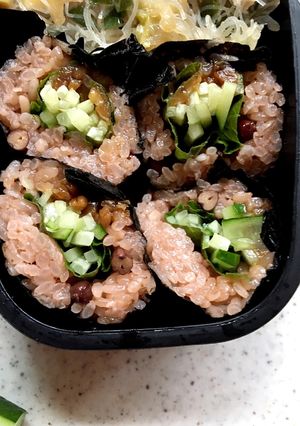 赤飯で簡単なキュウリ巻き-レシピのメイン写真