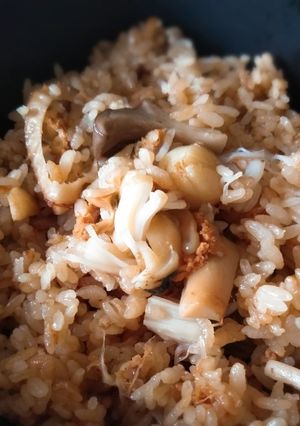 ベビーホタテとエリンギの炊き込みごはん-レシピのメイン写真