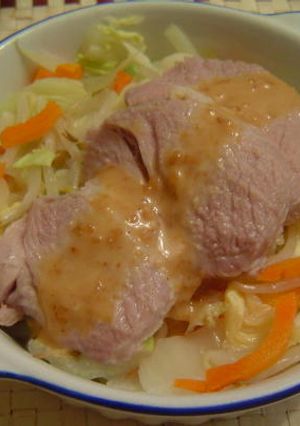 ★レンジのみ！塩豚と温野菜のごまだれ★-レシピのメイン写真