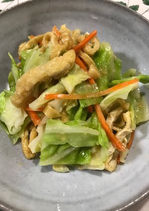 もう一品！キャベツと油揚げのごまみそ和え-レシピのメイン写真