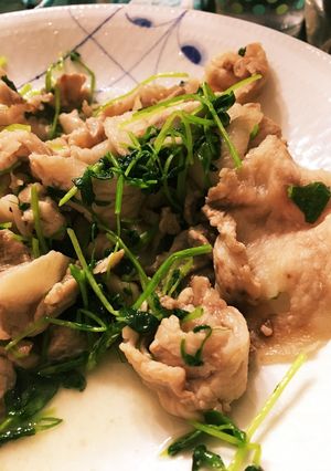 豚豆苗にんにく塩炒め-レシピのメイン写真