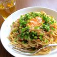 なめ茸のっけ!レンジで納豆ツナパスタ