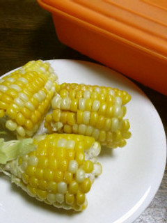 レンジでとうもろこしゆで-レシピのメイン写真