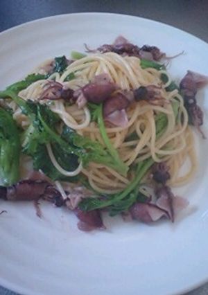 ほたるいかと菜の花のにんにくパスタ-レシピのメイン写真