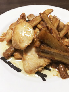 鶏むね肉とごぼうのオイスターマヨネーズ-レシピのメイン写真
