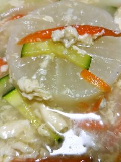 大根と卵とじの冷たいスープ-レシピのメイン写真