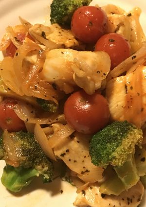 鶏肉とブロッコリーの甘口ケチャップ炒め-レシピのメイン写真