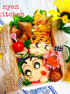 『しんちゃんとひまわり』弁当♡キャラ弁♡-レシピのメイン写真