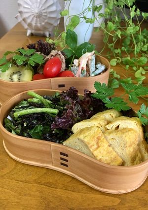 辛子明太の玉子焼きワッパお弁当-レシピのメイン写真