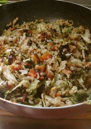 最速の玄米と野菜の焼き飯-レシピのメイン写真