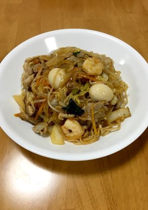 大人の給食☆炒めそば五目あんかけ-レシピのメイン写真