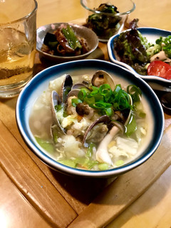 あさりとフリーズドライで簡単押し麦スープ-レシピのメイン写真