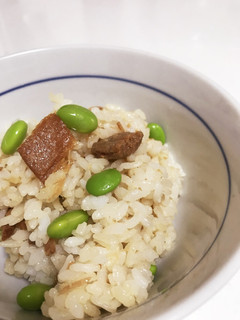簡単!マグロの角煮と枝豆の混ぜご飯-レシピのメイン写真