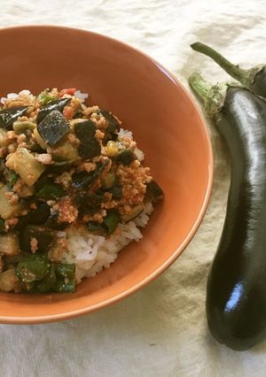 ヴィオレッタルンガのチーズそぼろ丼-レシピのメイン写真