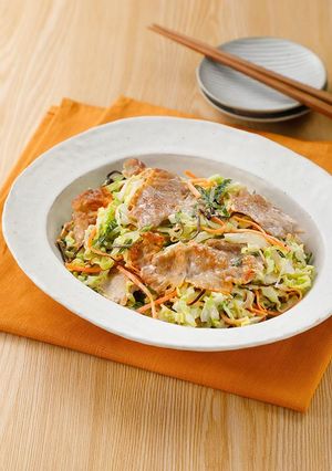 豚肉と塩昆布の和風コールスローサラダ-レシピのメイン写真