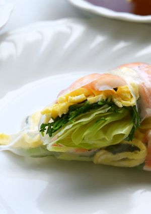 山形の伝統野菜　オカヒジキの生春巻き-レシピのメイン写真