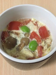 きのこと夏野菜の茶碗蒸し-レシピのメイン写真