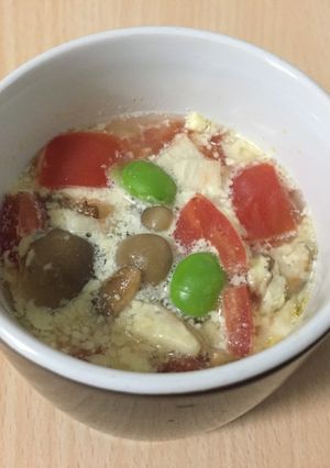 きのこと夏野菜の茶碗蒸し-レシピのメイン写真