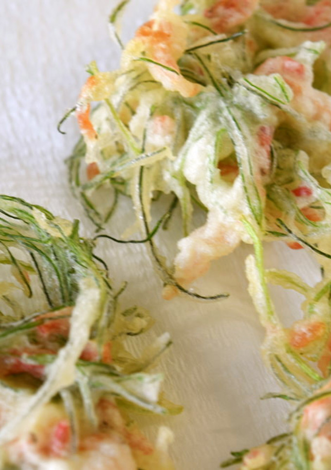 山形の伝統野菜 オカヒジキのかき揚げ-レシピのメイン写真