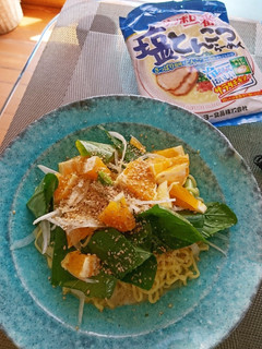 オレンジ香る 塩とんこつ冷やしラーメン-レシピのメイン写真