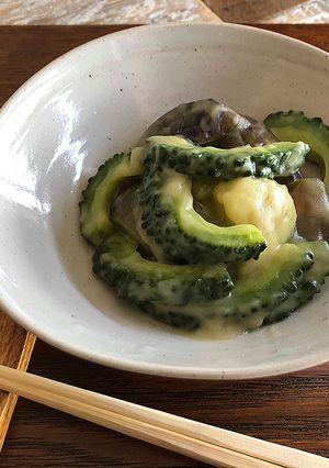 熊本の郷土料理「なすとゴーヤのこかけ」-レシピのメイン写真