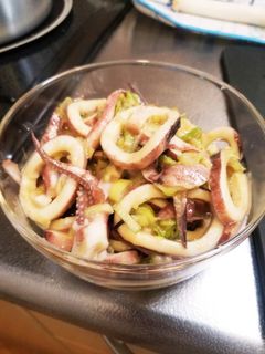 ネギたっぷりイカの酢味噌あえ-レシピのメイン写真