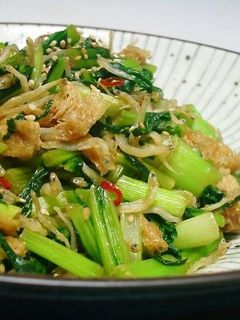 かぶの葉っぱとじゃこのピリ辛炒め☆-レシピのメイン写真