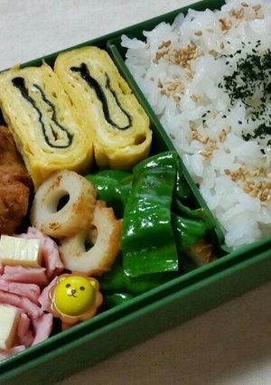 お弁当に竹輪とピーマンの胡麻油炒め-レシピのメイン写真