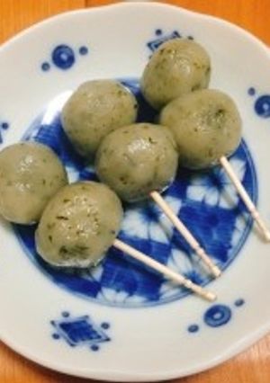 【和菓子】もちもち！茶葉でおもてなし団子-レシピのメイン写真