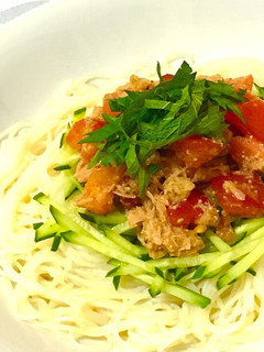 トマトツナ☆そうめん-レシピのメイン写真