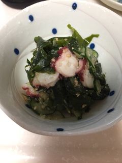 タコとキュウリとワカメの酢の物-レシピのメイン写真