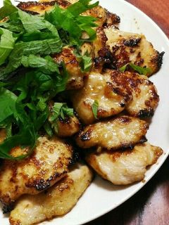 鶏胸肉のめんつゆマヨ焼き❤梅味噌和え-レシピのメイン写真