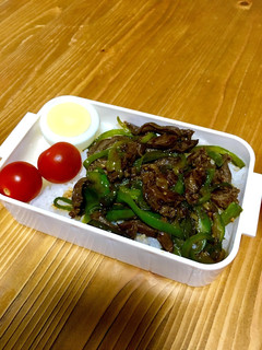 中学生女子 牛肉とピーマン炒め弁当-レシピのメイン写真