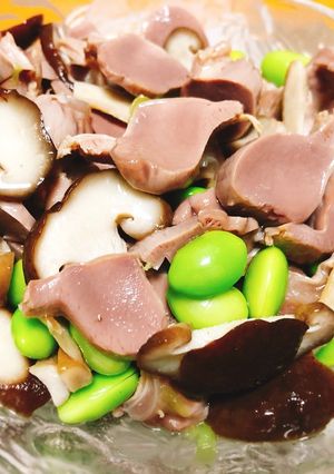 砂肝と椎茸の冷菜（お通し的な）-レシピのメイン写真