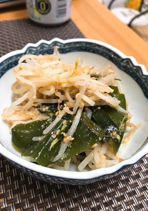 モヤシとワカメのポン酢ごま油和え-レシピのメイン写真