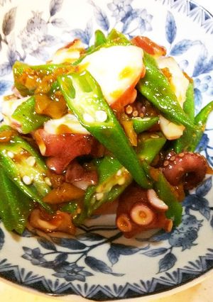 たことオクラの梅醤油和え-レシピのメイン写真