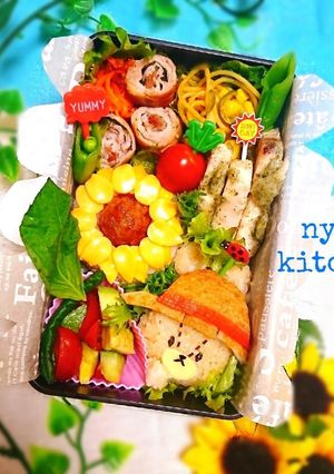 『ジャッキーと向日葵』弁当♡キャラ弁♡-レシピのメイン写真
